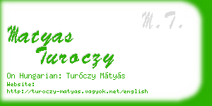 matyas turoczy business card